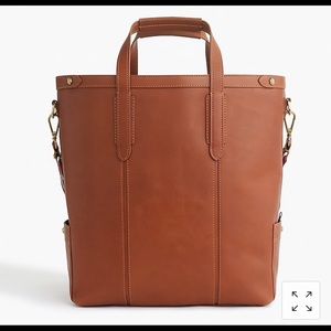 J.Crew Oar Stripe Leather Tote